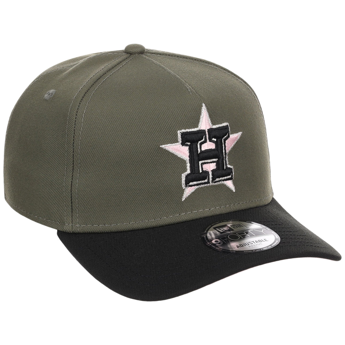 Houston Astros MLB Olive x Black & Pink FASHION CORE New Era 9FORTY A-Frame