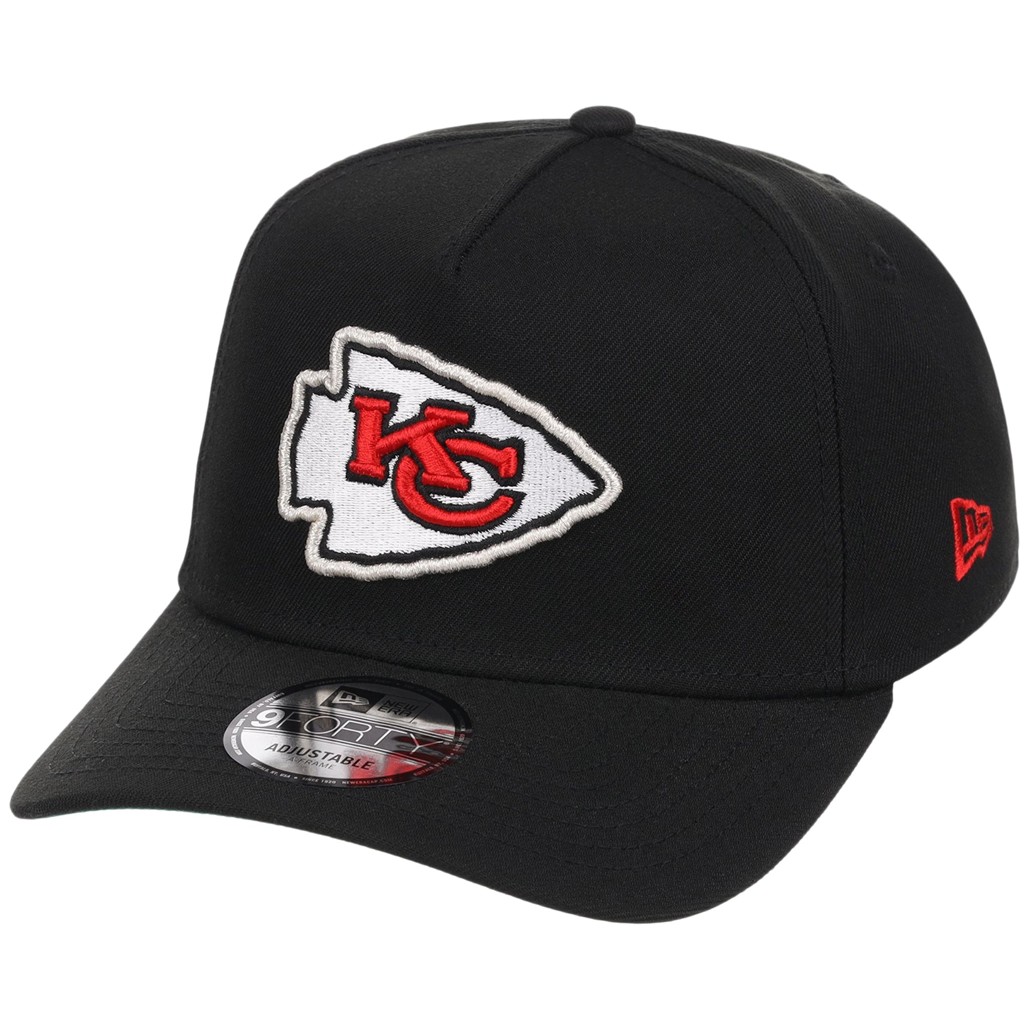 Kansas City Chiefs NFL Black Dome New Era 9FORTY A-Frame