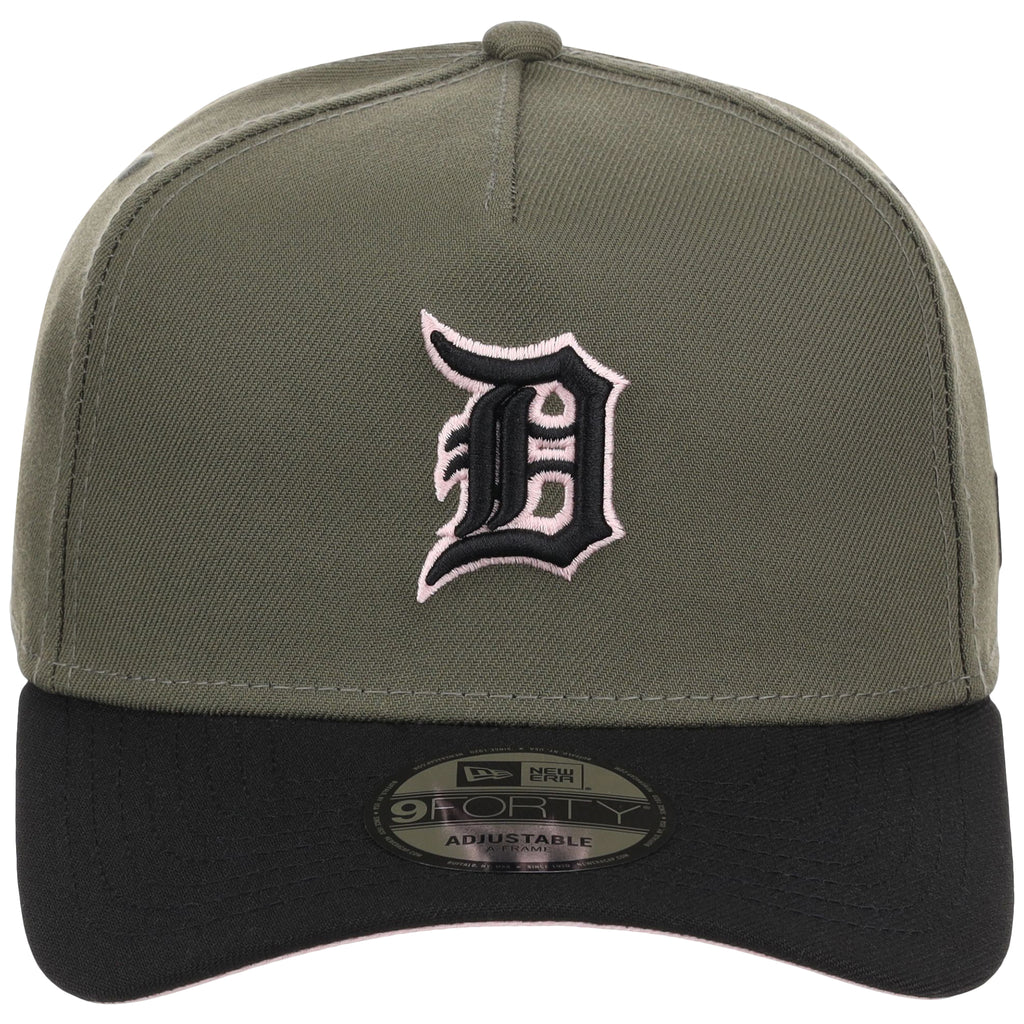 Detroit Tigers MLB Olive x Black & Pink FASHION CORE New Era 9FORTY A-Frame