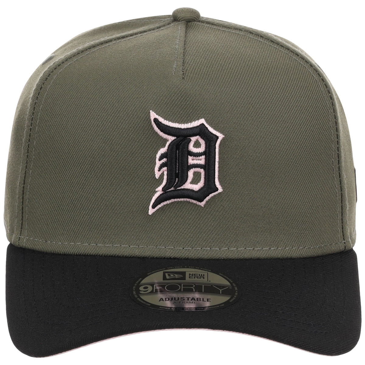 Detroit Tigers MLB Olive x Black & Pink FASHION CORE New Era 9FORTY A-Frame