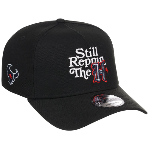 Houston Texans 'Still Reppin' (Black/Black) Houston Crown the City New Era 9FORTY A-Frame