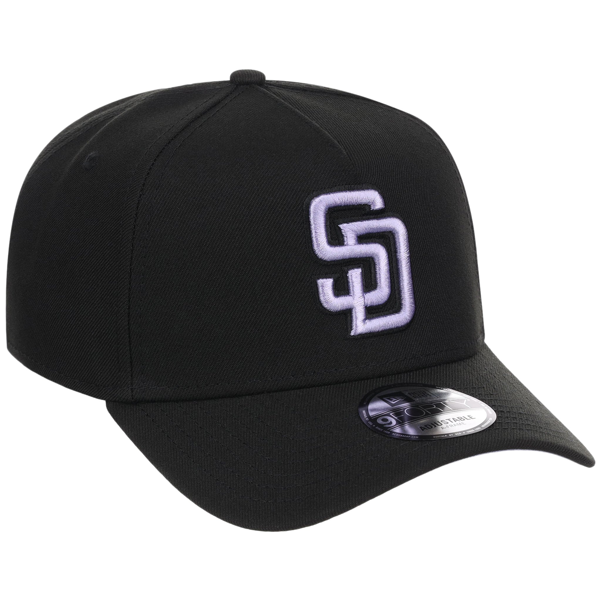 San Diego Padres MLB Black x Lavender FASHION CORE New Era 9FORTY A-Frame