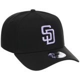 San Diego Padres MLB Black x Lavender FASHION CORE New Era 9FORTY A-Frame