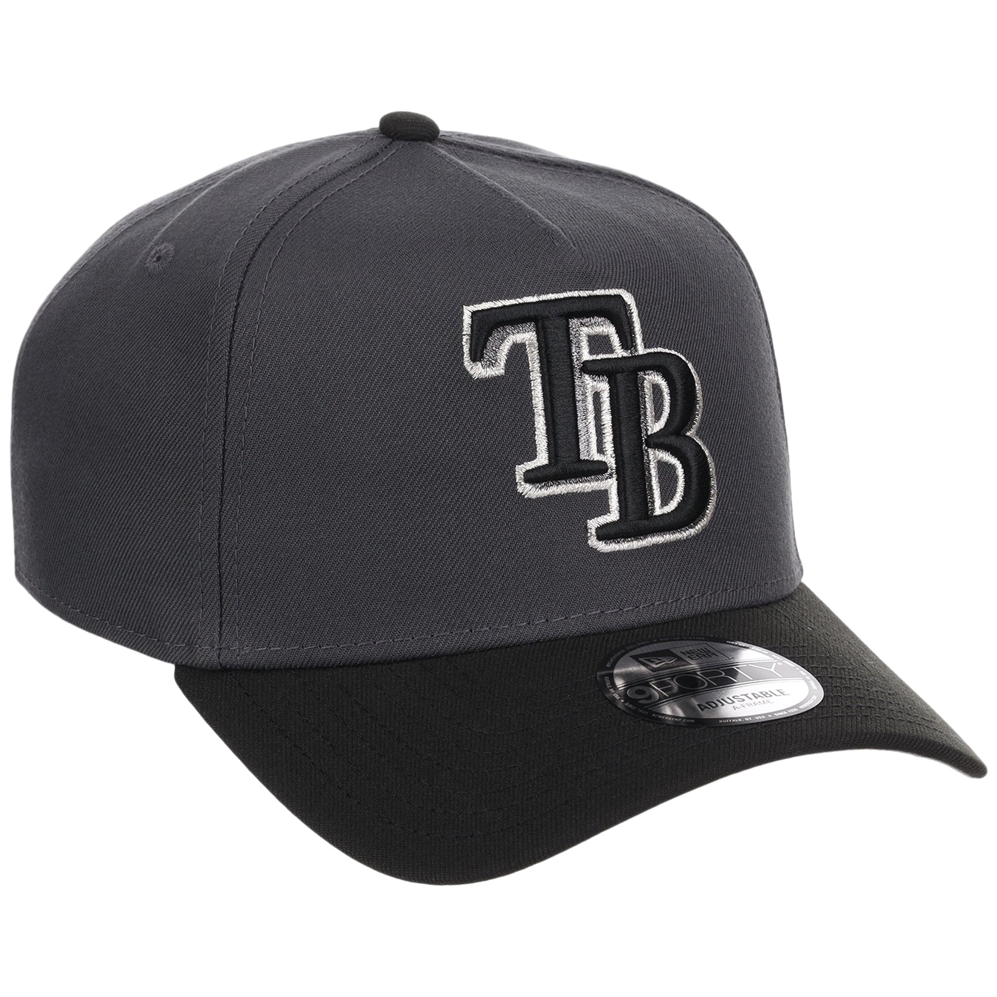 Tampa Bay Rays MLB Graphite x Black FASHION CORE New Era 9FORTY A-Frame