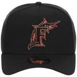 Miami Marlins MLB Black x Rust FASHION CORE New Era 9FORTY A-Frame