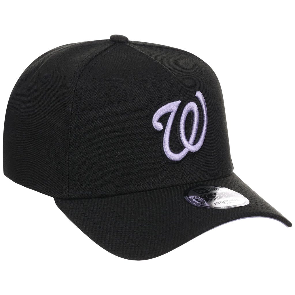 Washington Nationals MLB Black x Lavender FASHION CORE New Era 9FORTY A-Frame