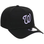 Washington Nationals MLB Black x Lavender FASHION CORE New Era 9FORTY A-Frame