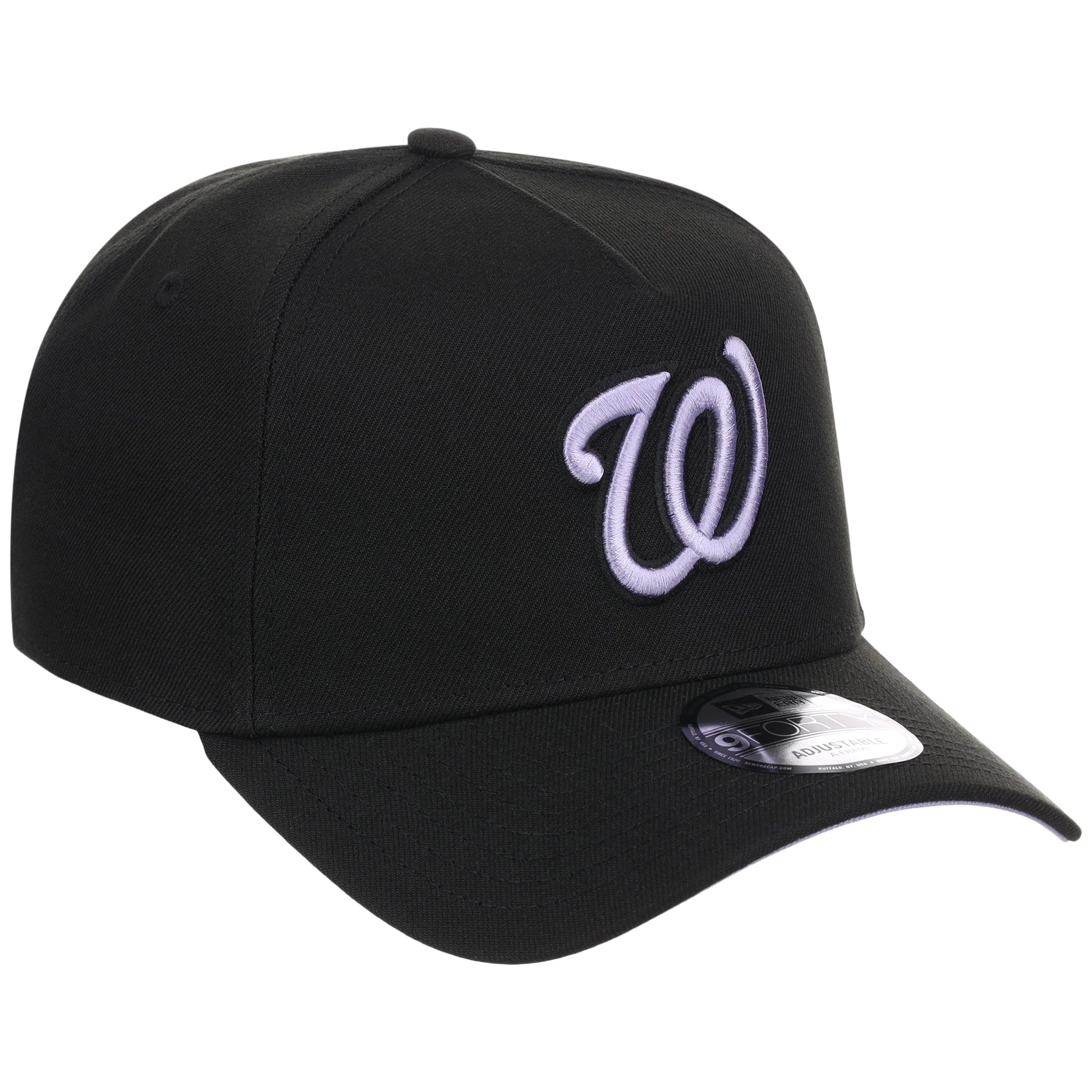 Washington Nationals MLB Black x Lavender FASHION CORE New Era 9FORTY A-Frame