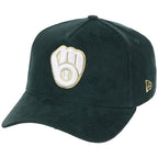 Milwaukee Brewers MLB Dark Green Cord FASHION CORE New Era 9FORTY A-Frame