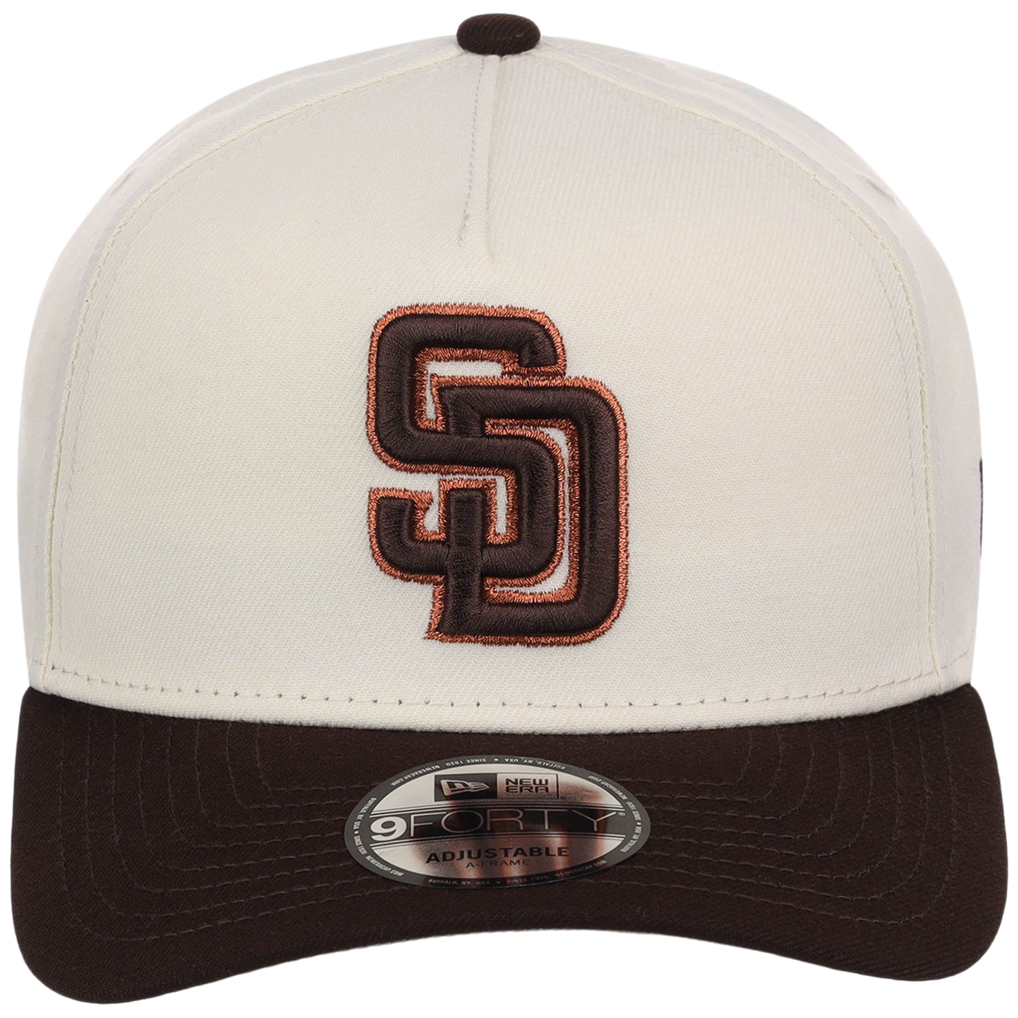 San Diego Padres MLB Chrome x Burnt Wood FASHION CORE New Era 9FORTY A-Frame