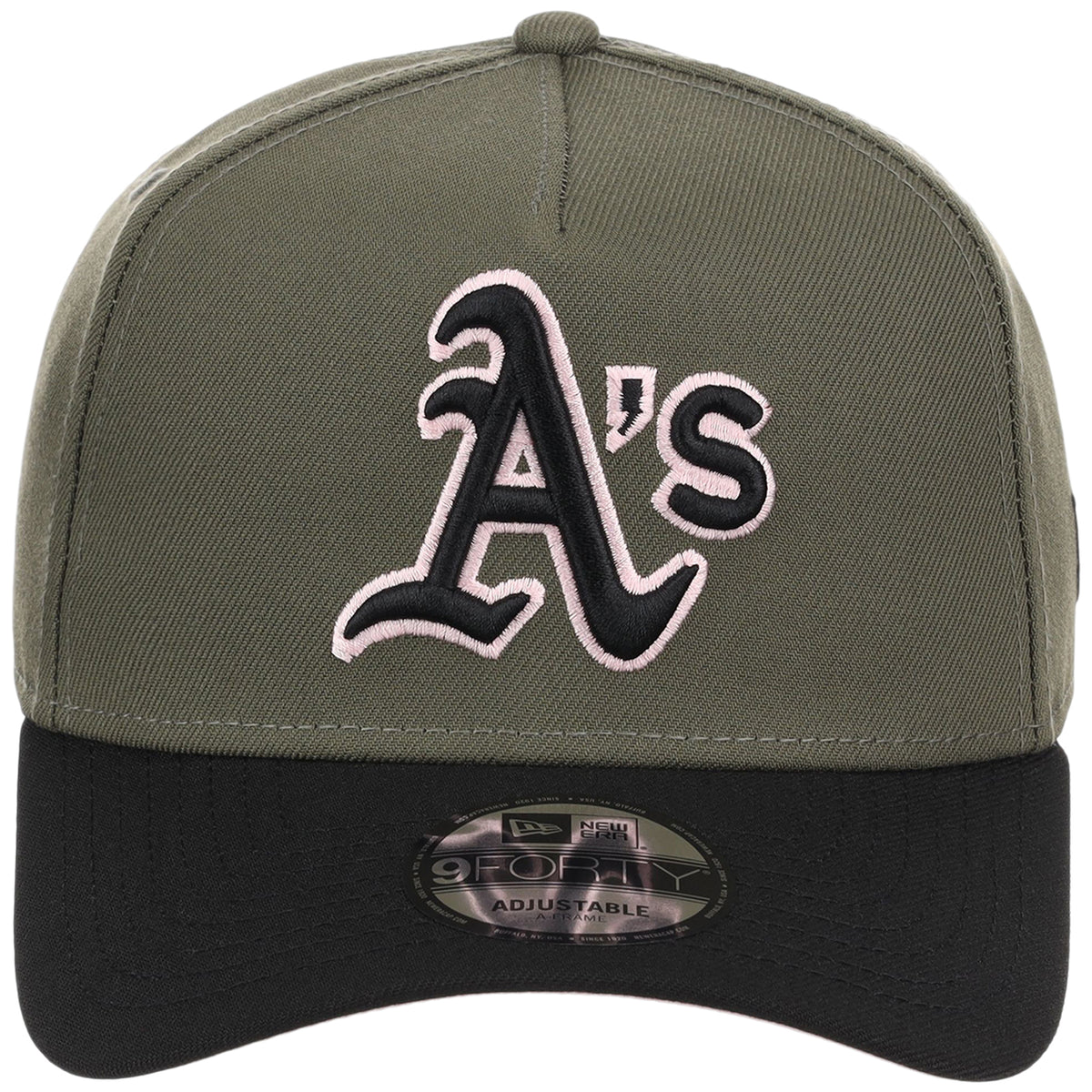 Oakland Athletics MLB Olive x Black & Pink FASHION CORE New Era 9FORTY A-Frame