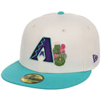 Arizona Diamondbacks Phoenix Crown the City New Era 59FIFTY (Chrome/Teal)