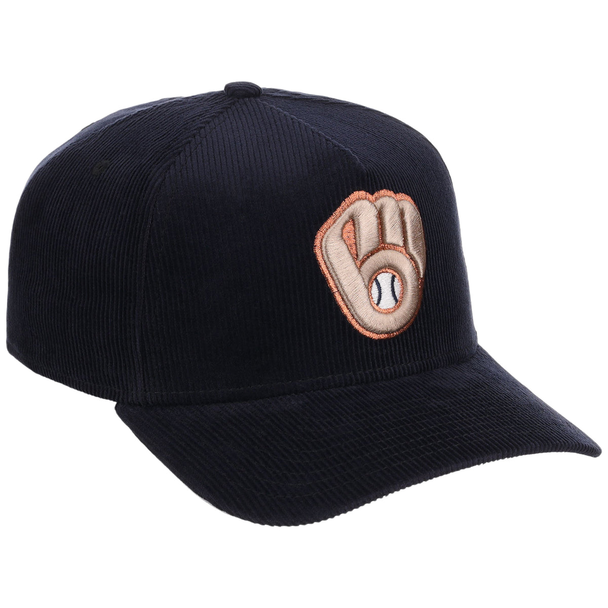 Milwaukee Brewers MLB Navy Cord FASHION CORE New Era 9FORTY A-Frame