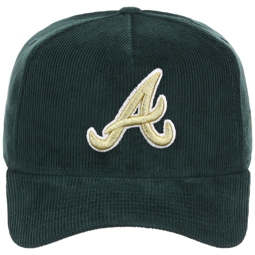 Atlanta Braves MLB Dark Green Cord FASHION CORE New Era 9FORTY A-Frame