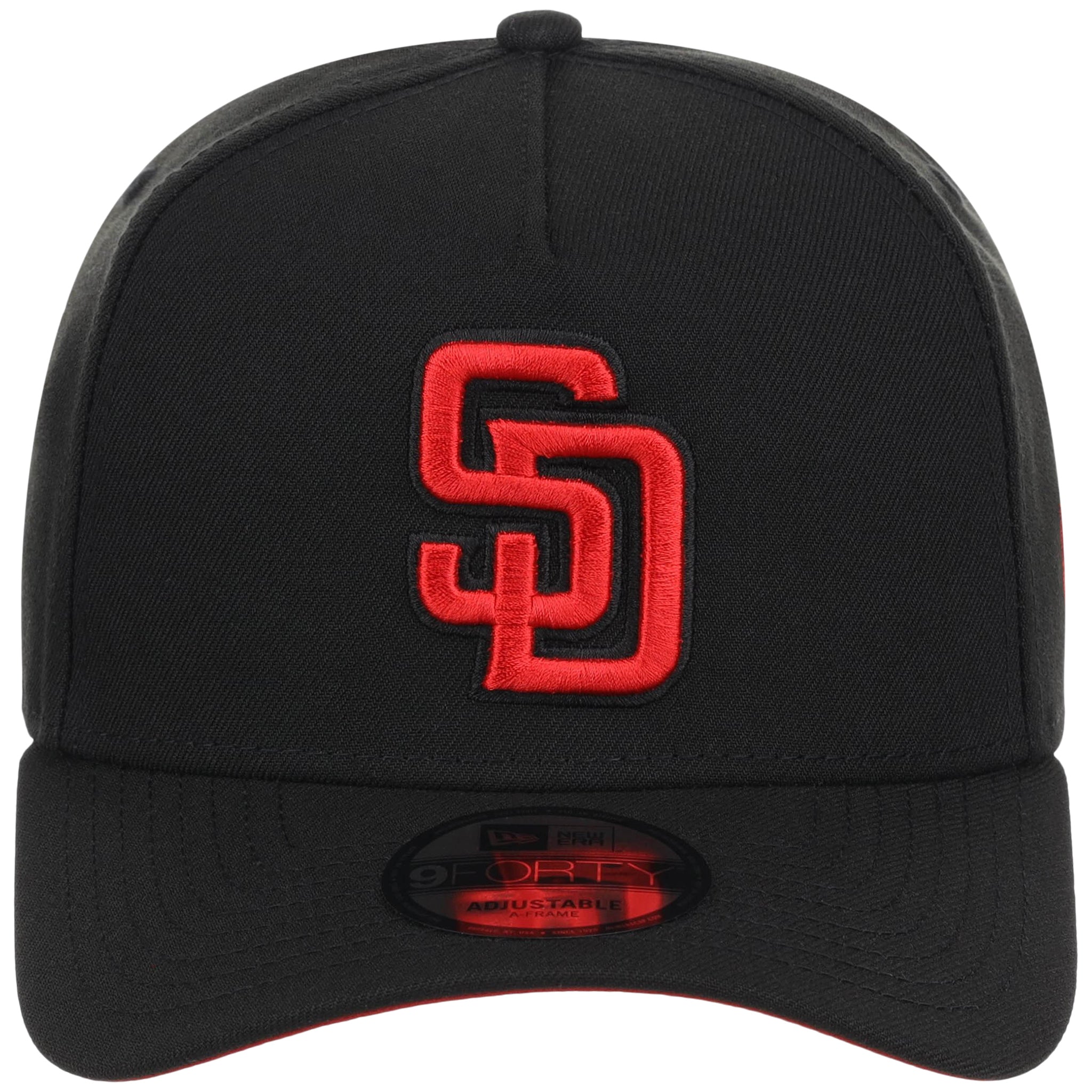 San Diego Padres MLB Black x Red FASHION CORE New Era 9FORTY A-Frame