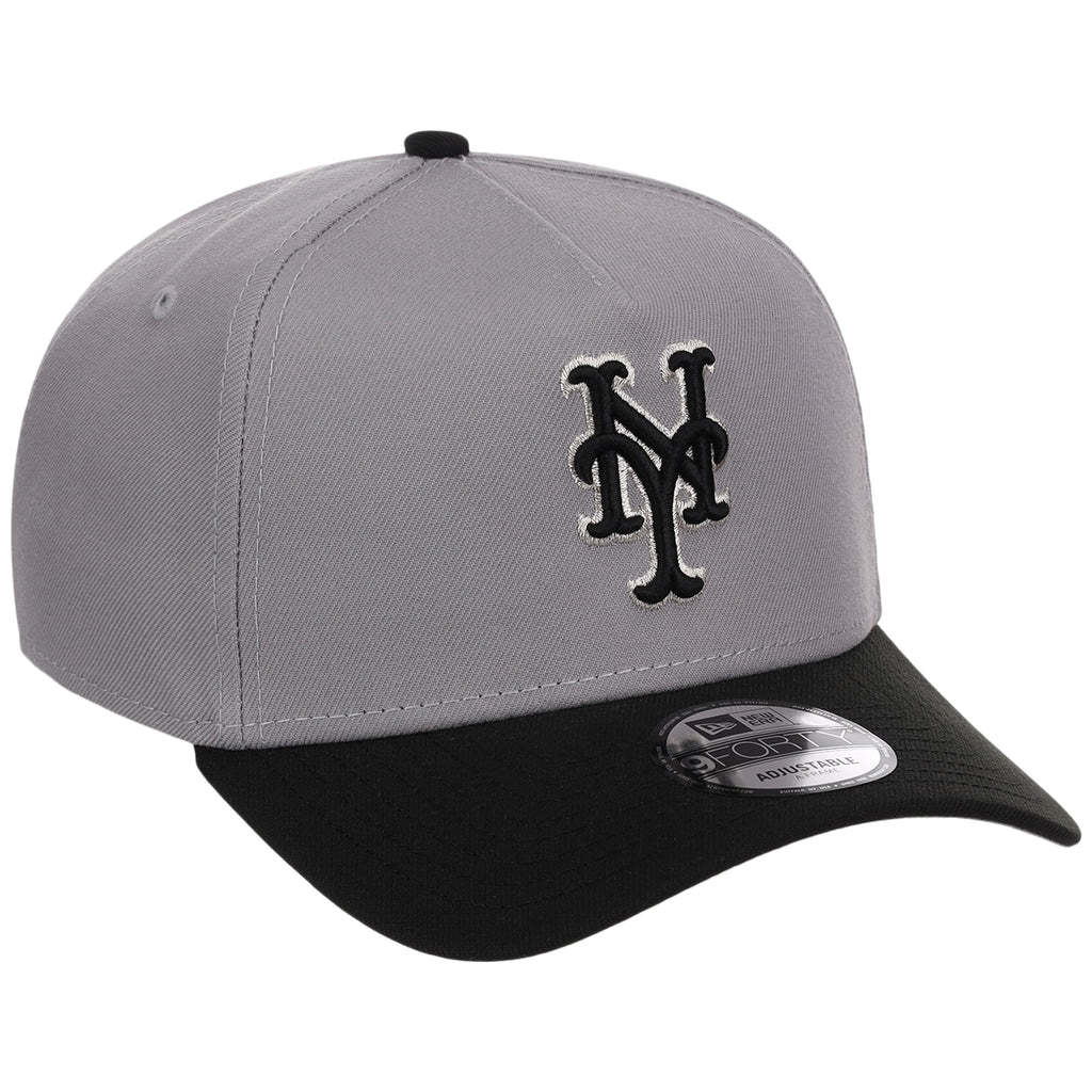 New York Mets MLB Gray x Black FASHION CORE New Era 9FORTY A-Frame