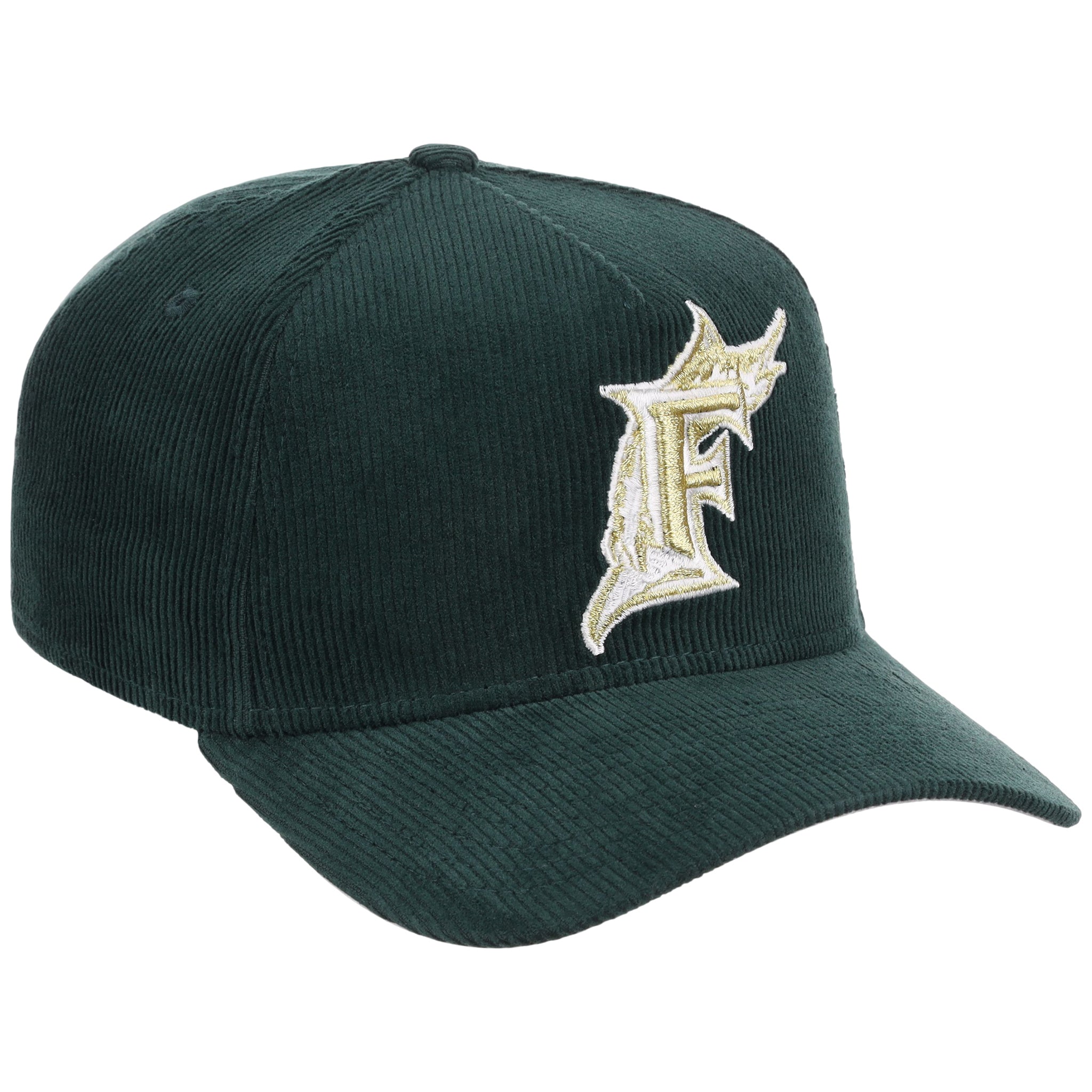 Miami Marlins MLB Dark Green Cord FASHION CORE New Era 9FORTY A-Frame