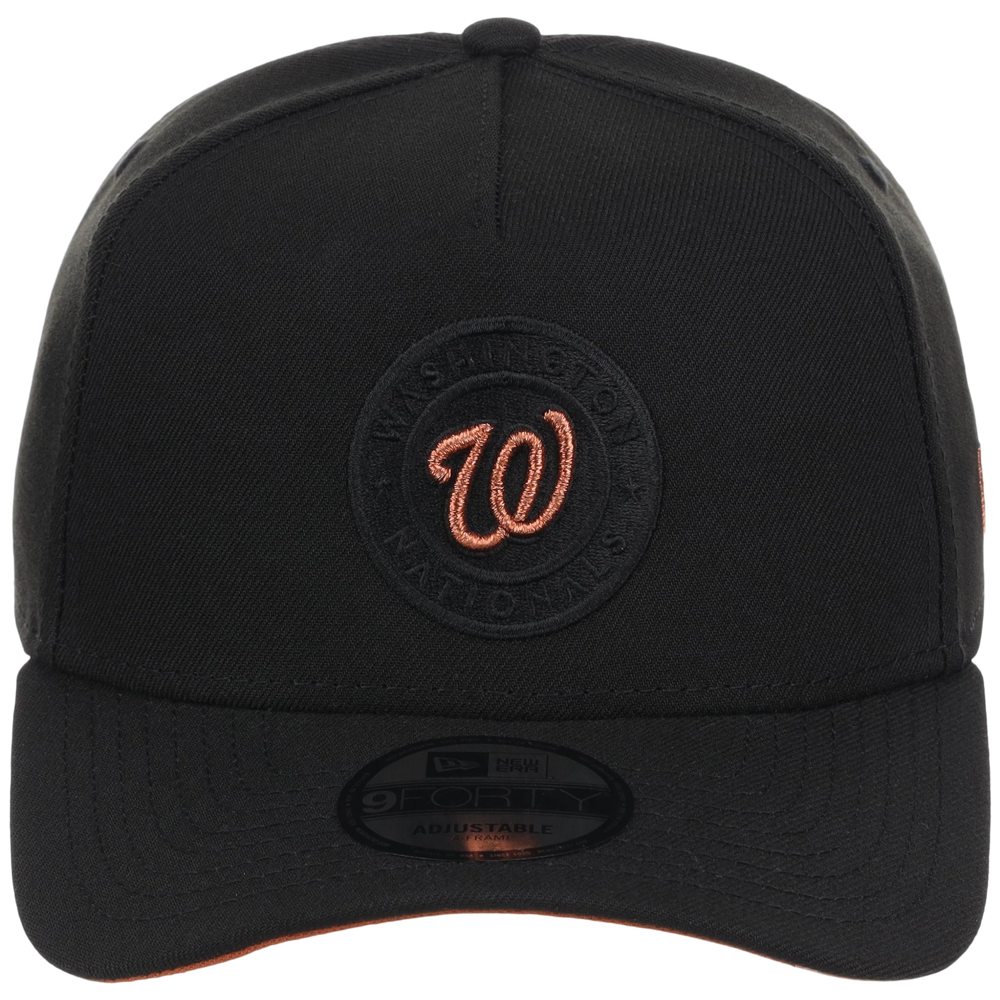 Washington Nationals MLB Black x Rust FASHION CORE New Era 9FORTY A-Frame