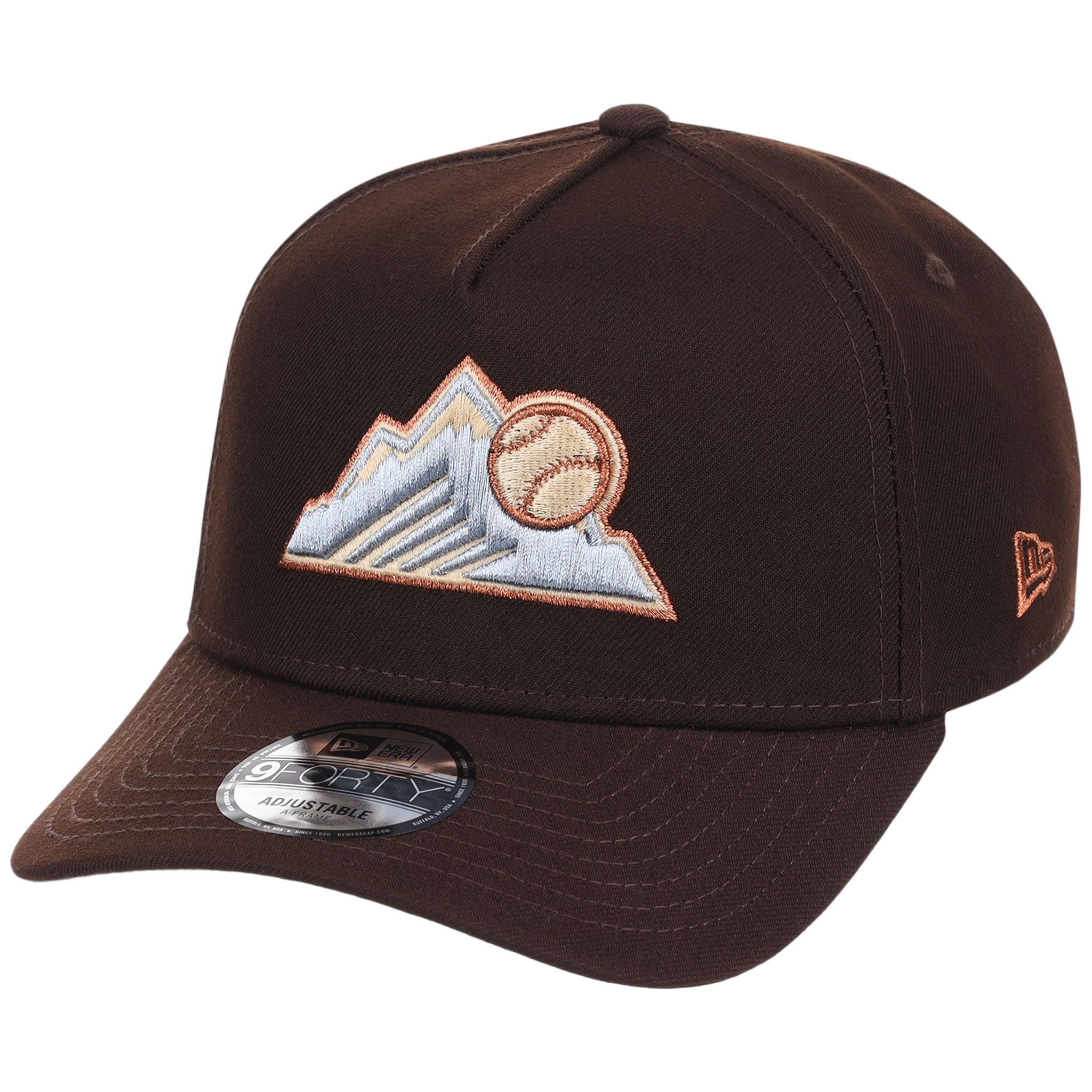 Colorado Rockies MLB Frosted Bark New Era 9FORTY A-Frame