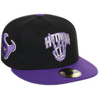 Houston Texans Side A: Track One New Era 59FIFTY (Black/Purple) H-Town