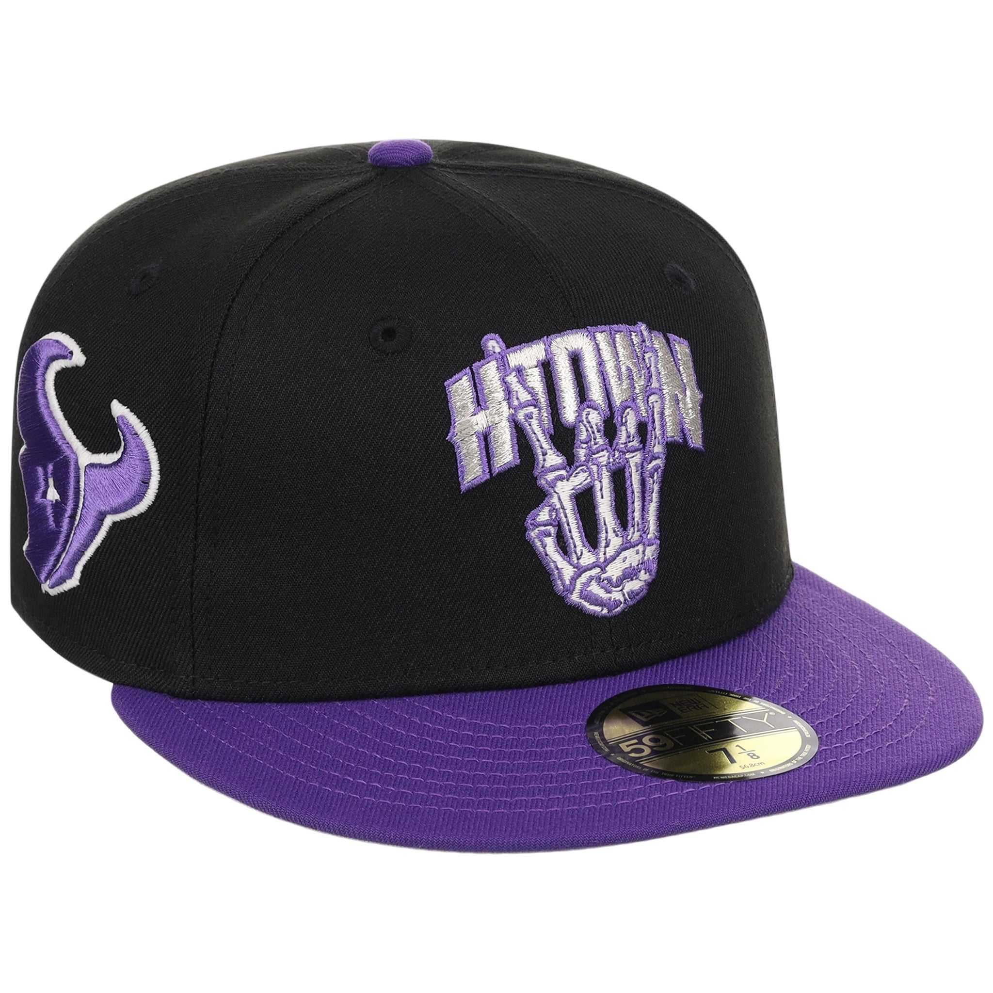 Houston Texans Side A: Track One New Era 59FIFTY (Black/Purple) H-Town