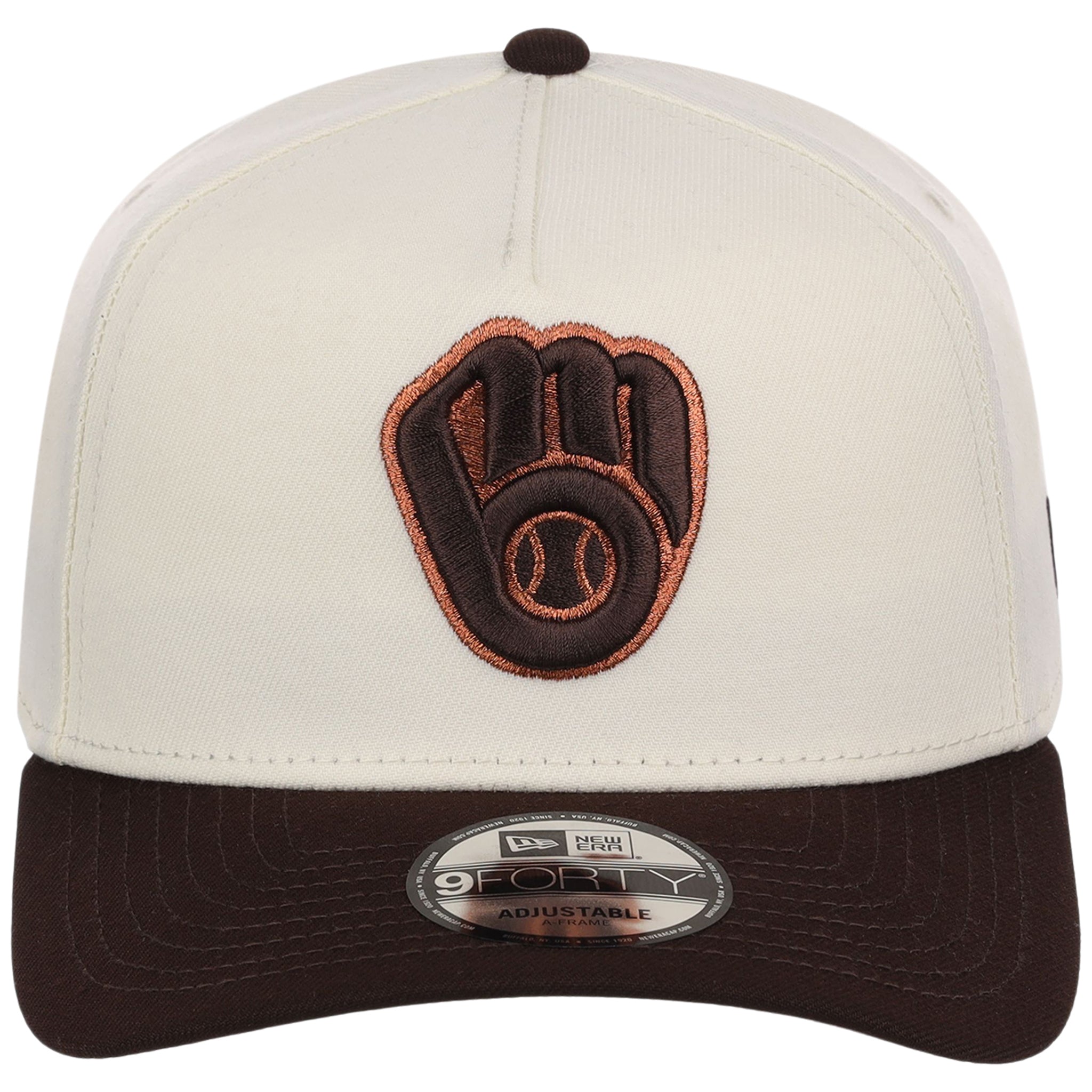 Milwaukee Brewers MLB Chrome x Burnt Wood FASHION CORE New Era 9FORTY A-Frame