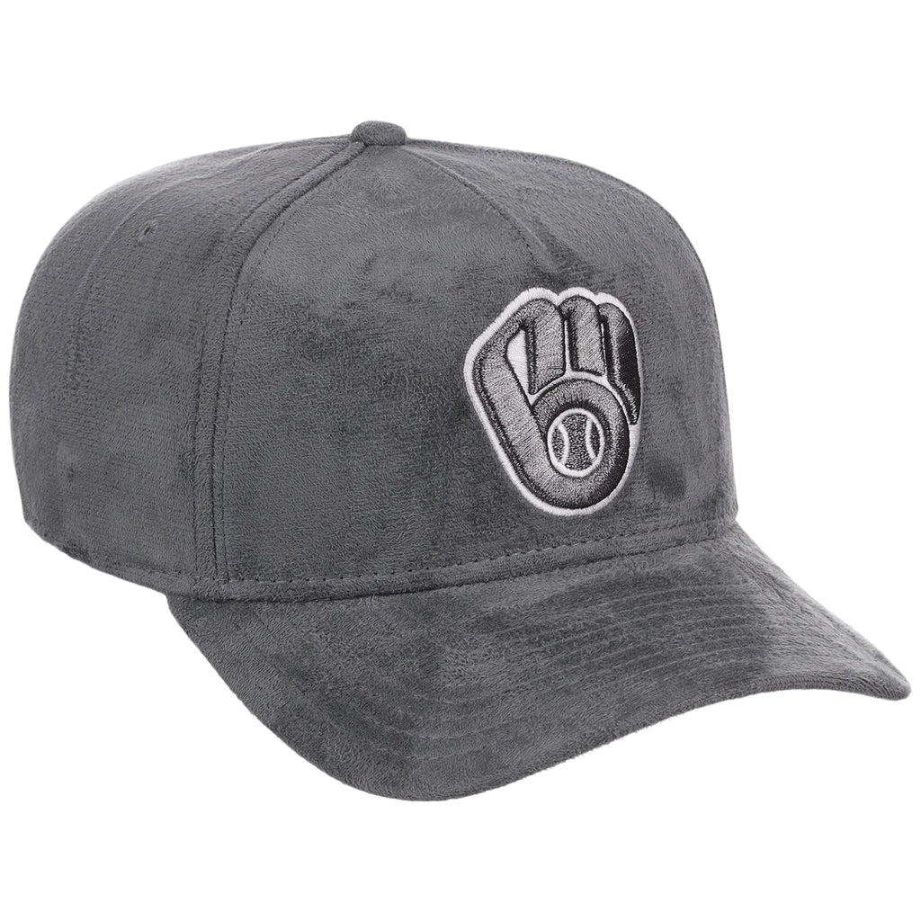 Milwaukee Brewers MLB Gray x Suede FASHION CORE New Era 9FORTY A-Frame