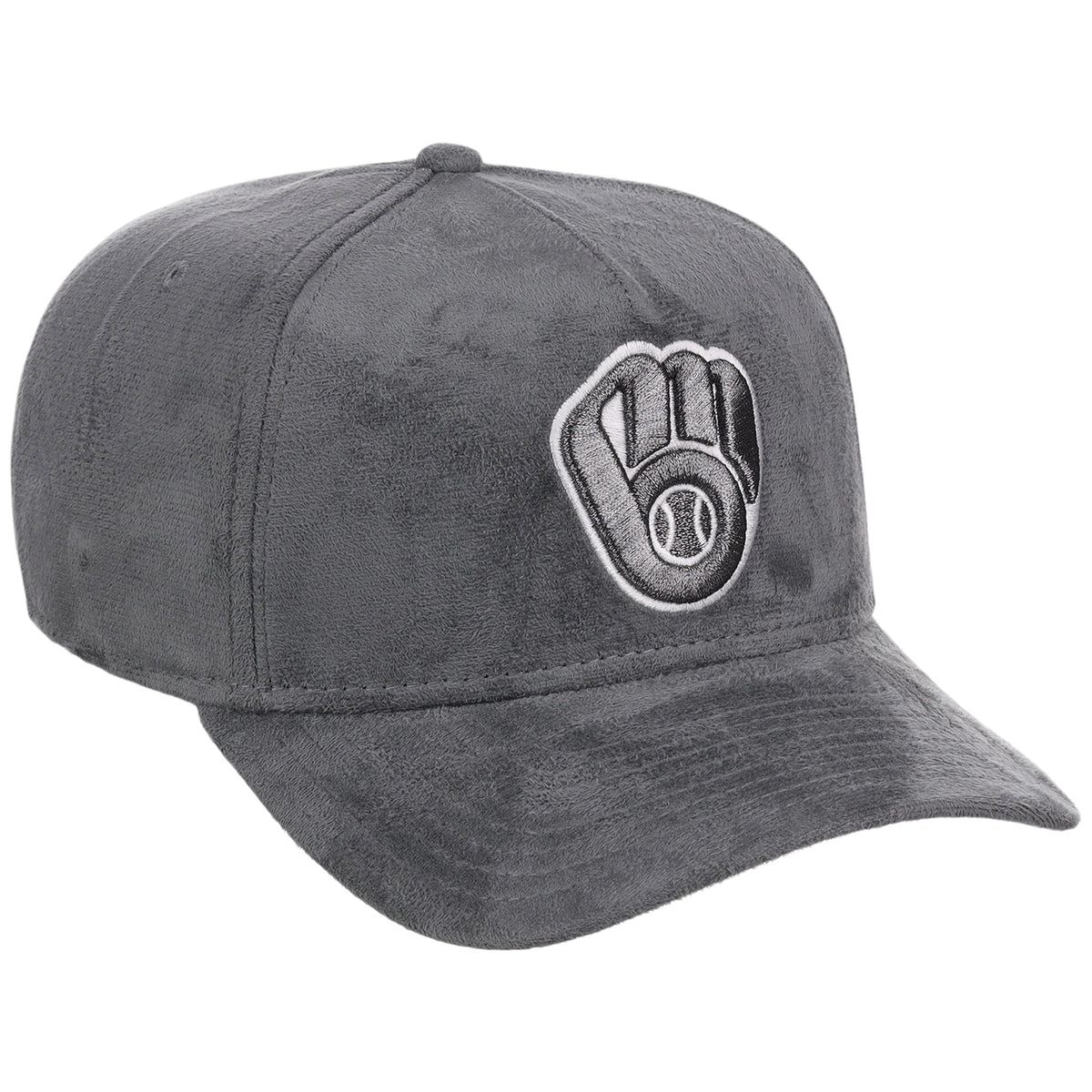 Milwaukee Brewers MLB Gray x Suede FASHION CORE New Era 9FORTY A-Frame