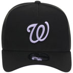 Washington Nationals MLB Black x Lavender FASHION CORE New Era 9FORTY A-Frame