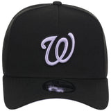 Washington Nationals MLB Black x Lavender FASHION CORE New Era 9FORTY A-Frame