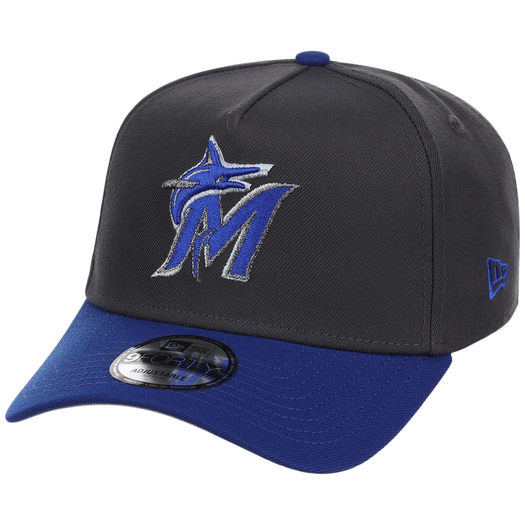 Miami Marlins MLB Graphite x Royal FASHION CORE New Era 9FORTY A-Frame