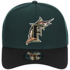 Miami Marlins MLB Dark Green x Black FASHION CORE New Era 9FORTY A-Frame