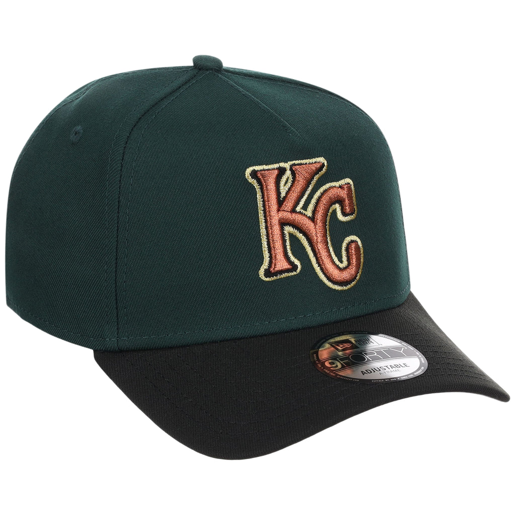 Kansas City Royals MLB Dark Green x Black FASHION CORE New Era 9FORTY A-Frame