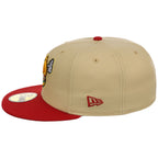 Hartford Yard Goats MiLB Burger Day New Era 59FIFTY (Gold/Red)