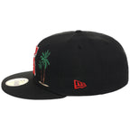 California Angels Crown the City New Era 59FIFTY Palm Tree (Black/Black/Gray)