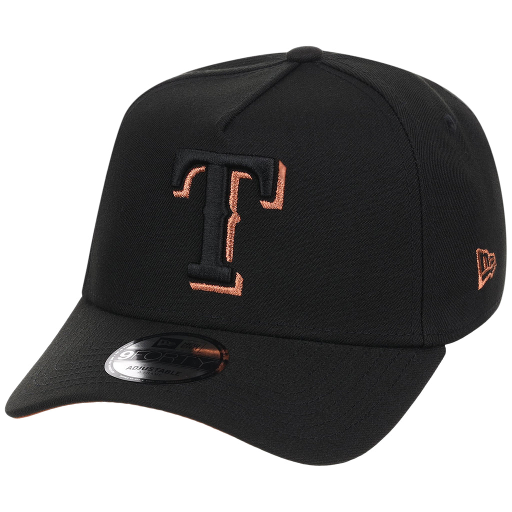 Texas Rangers MLB Black x Rust FASHION CORE New Era 9FORTY A-Frame