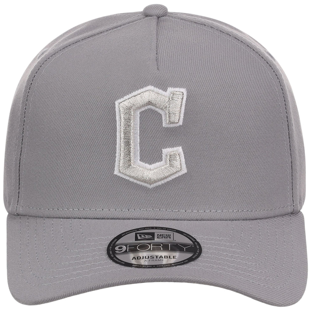 Cleveland Indians MLB Gray x White FASHION CORE New Era 9FORTY A-Frame