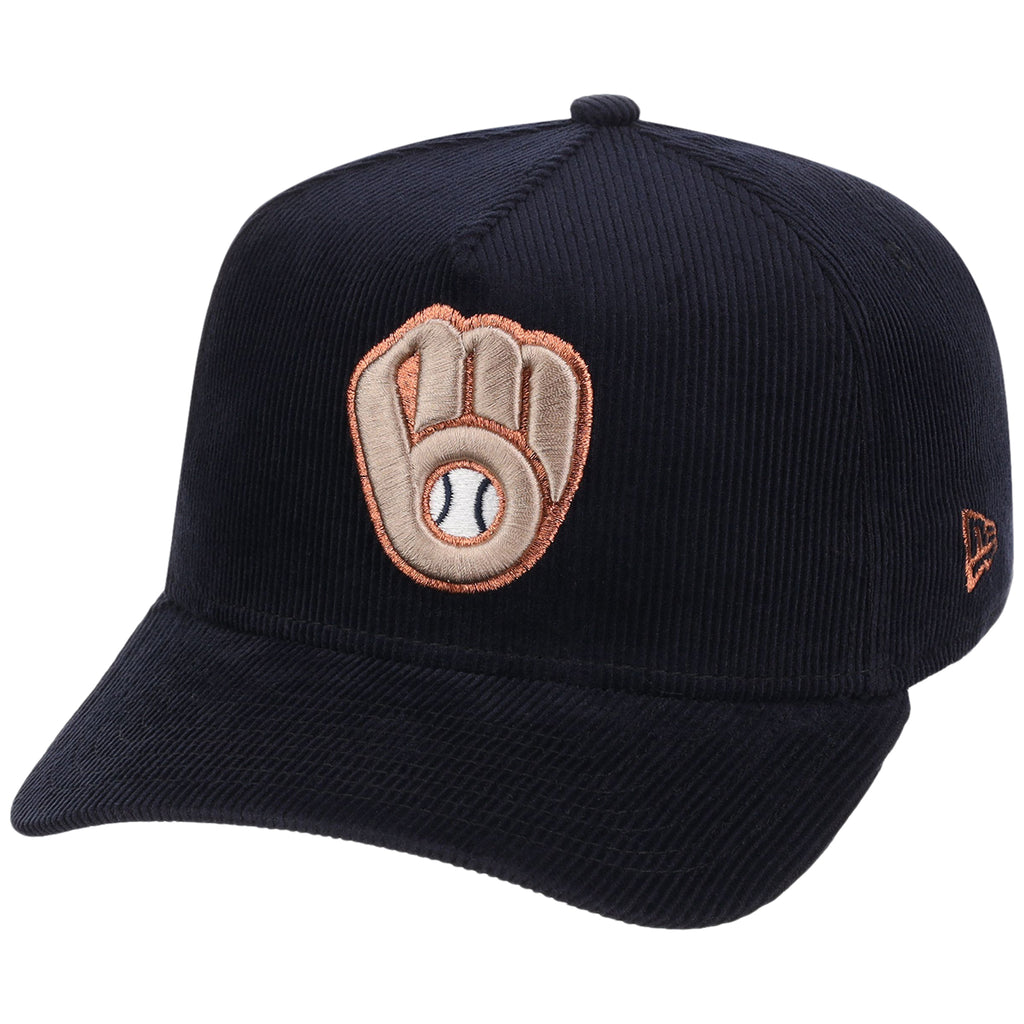 Milwaukee Brewers MLB Navy Cord FASHION CORE New Era 9FORTY A-Frame