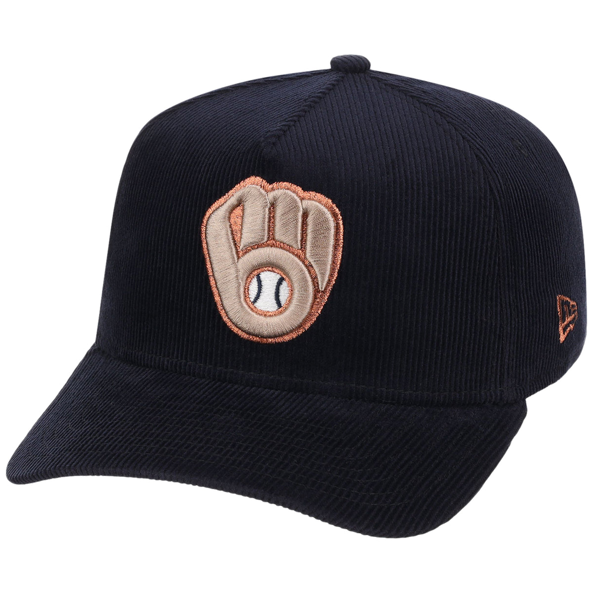 Milwaukee Brewers MLB Navy Cord FASHION CORE New Era 9FORTY A-Frame