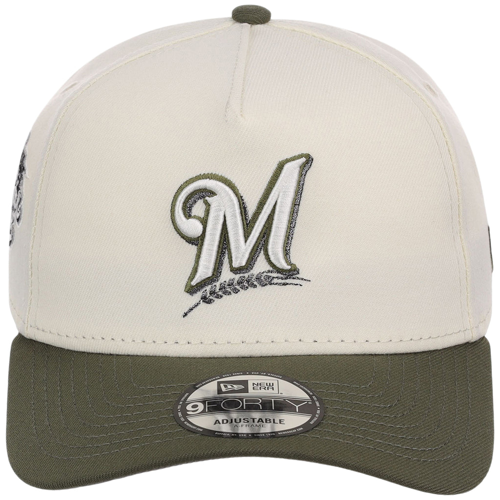 Milwaukee Brewers MLB Chrome Olive New Era 9FORTY
