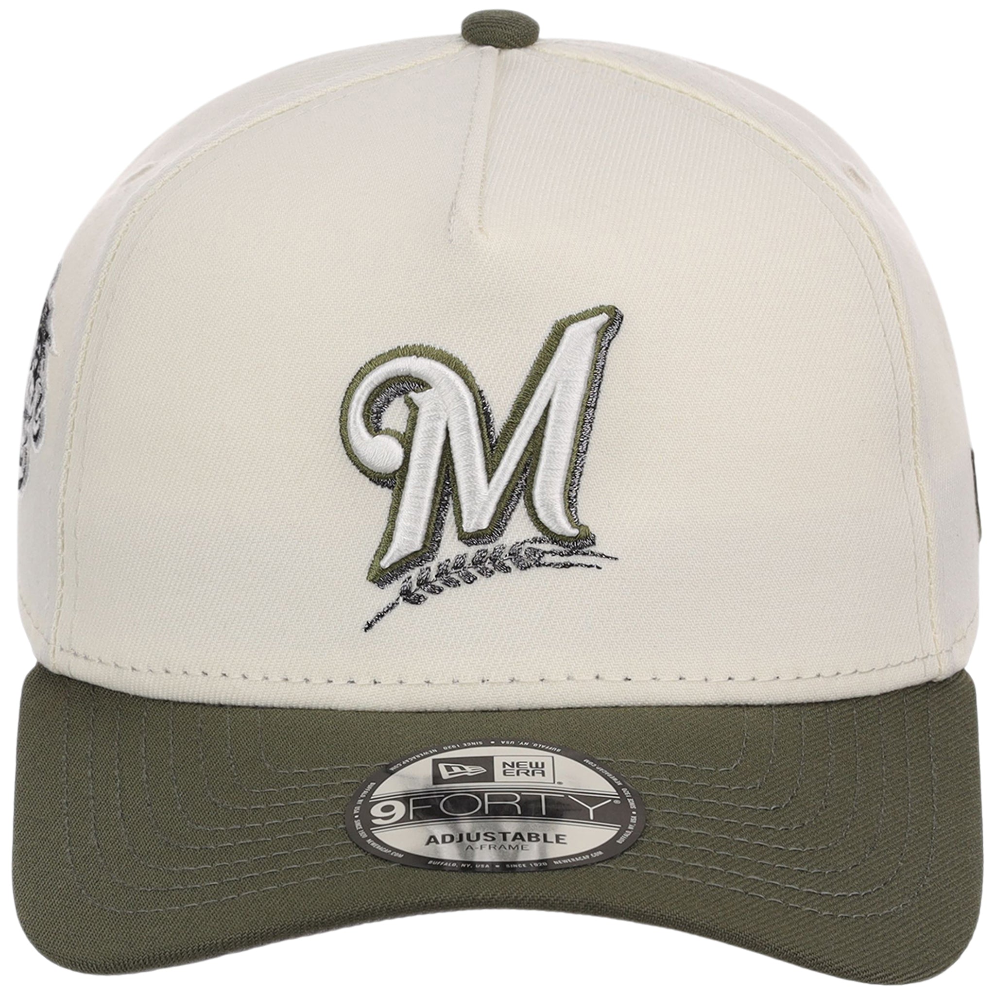 Milwaukee Brewers MLB Chrome Olive New Era 9FORTY