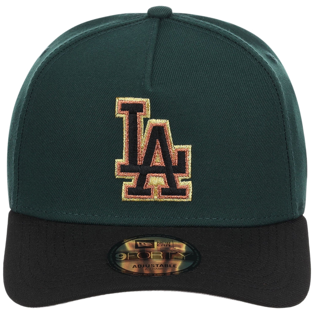 Los Angeles Dodgers MLB Dark Green x Black FASHION CORE New Era 9FORTY A-Frame
