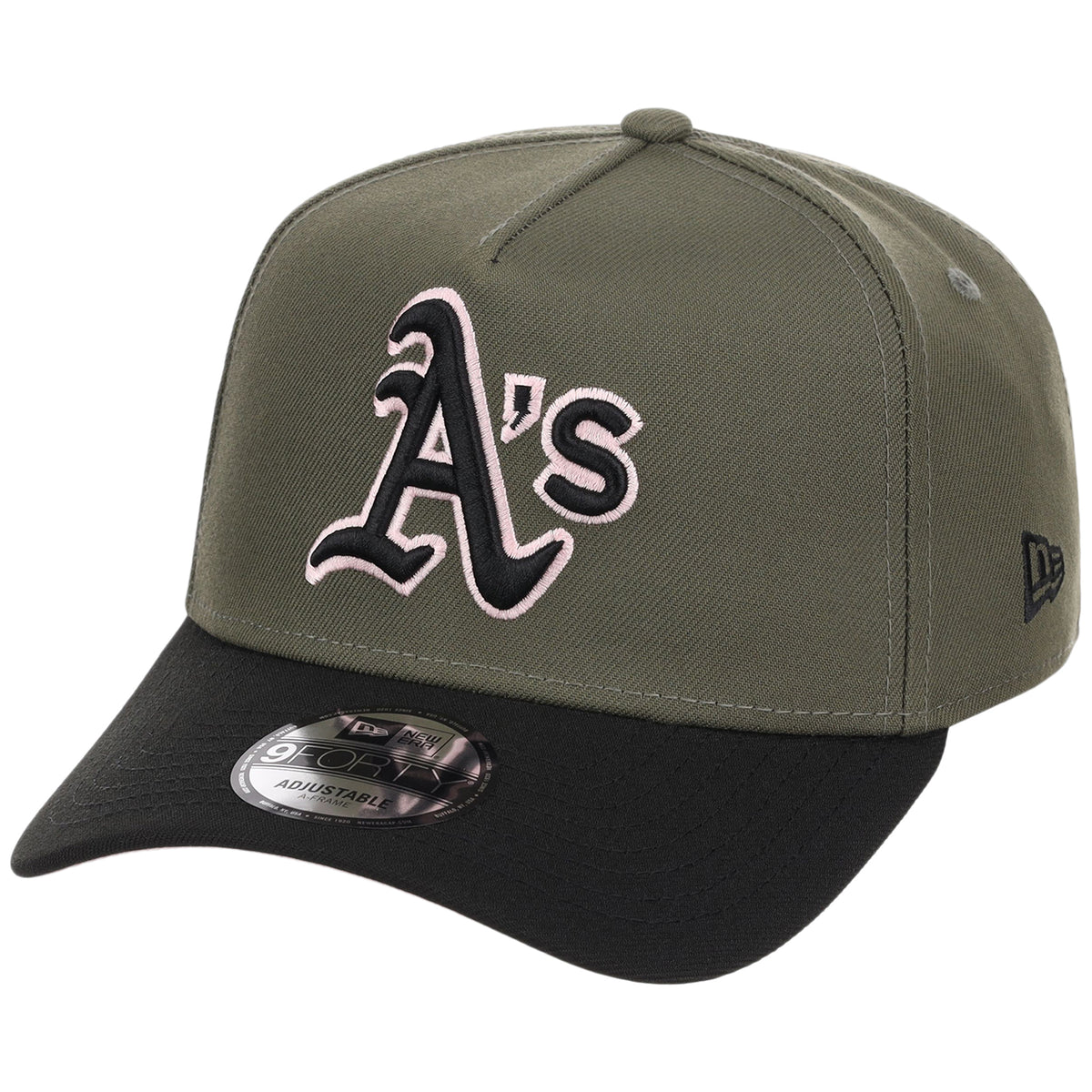 Oakland Athletics MLB Olive x Black & Pink FASHION CORE New Era 9FORTY A-Frame