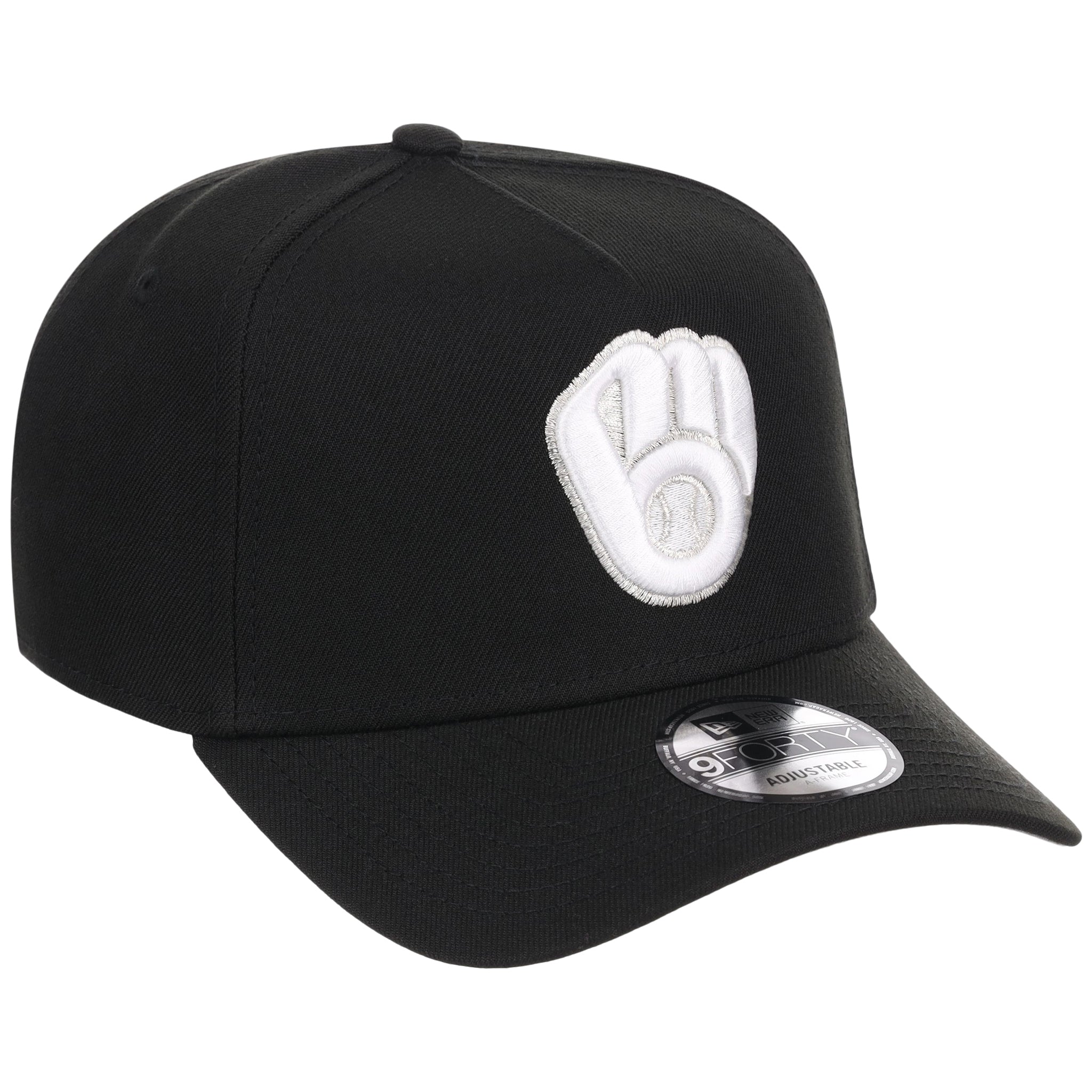 Milwaukee Brewers MLB Black x White FASHION CORE New Era 9FORTY A-Frame