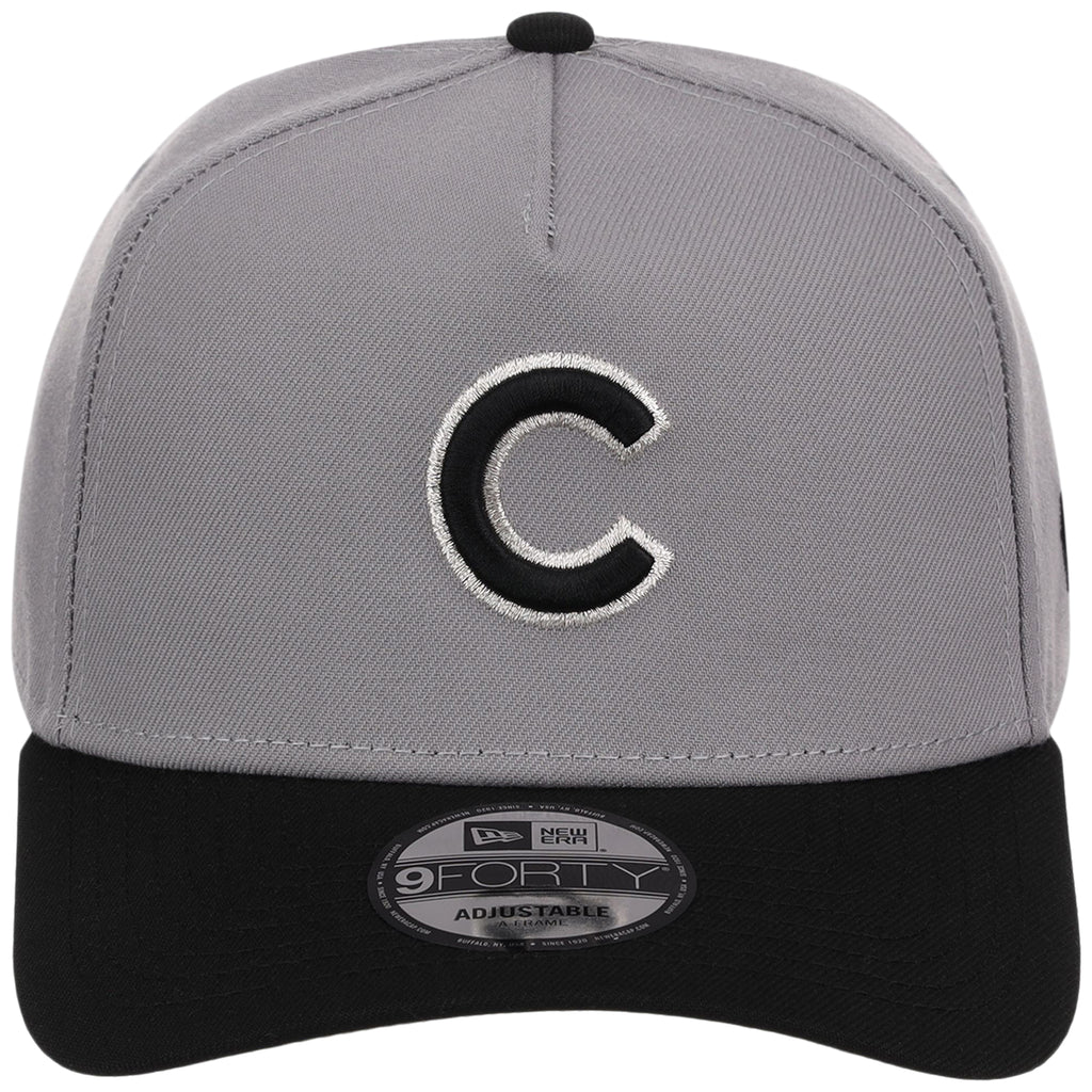 Chicago Cubs MLB Gray x Black FASHION CORE New Era 9FORTY A-Frame