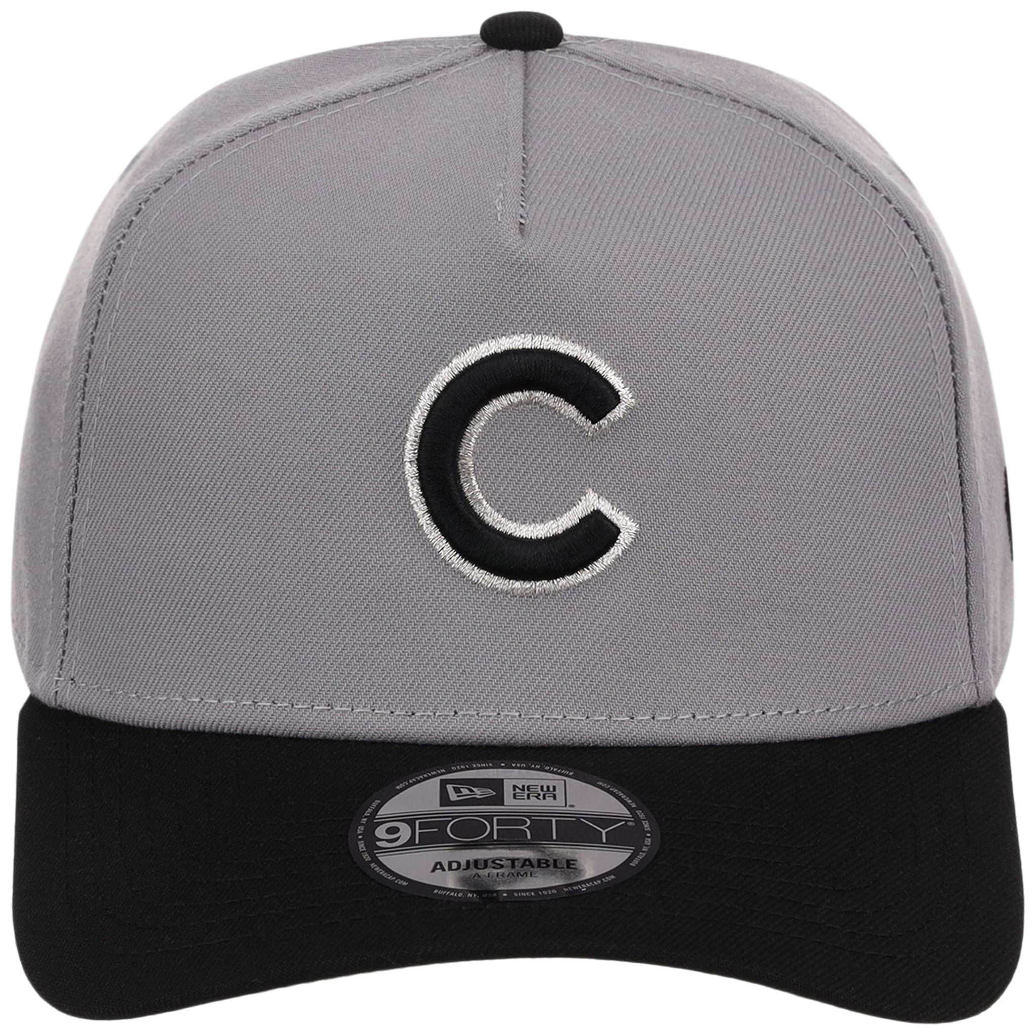Chicago Cubs MLB Gray x Black FASHION CORE New Era 9FORTY A-Frame