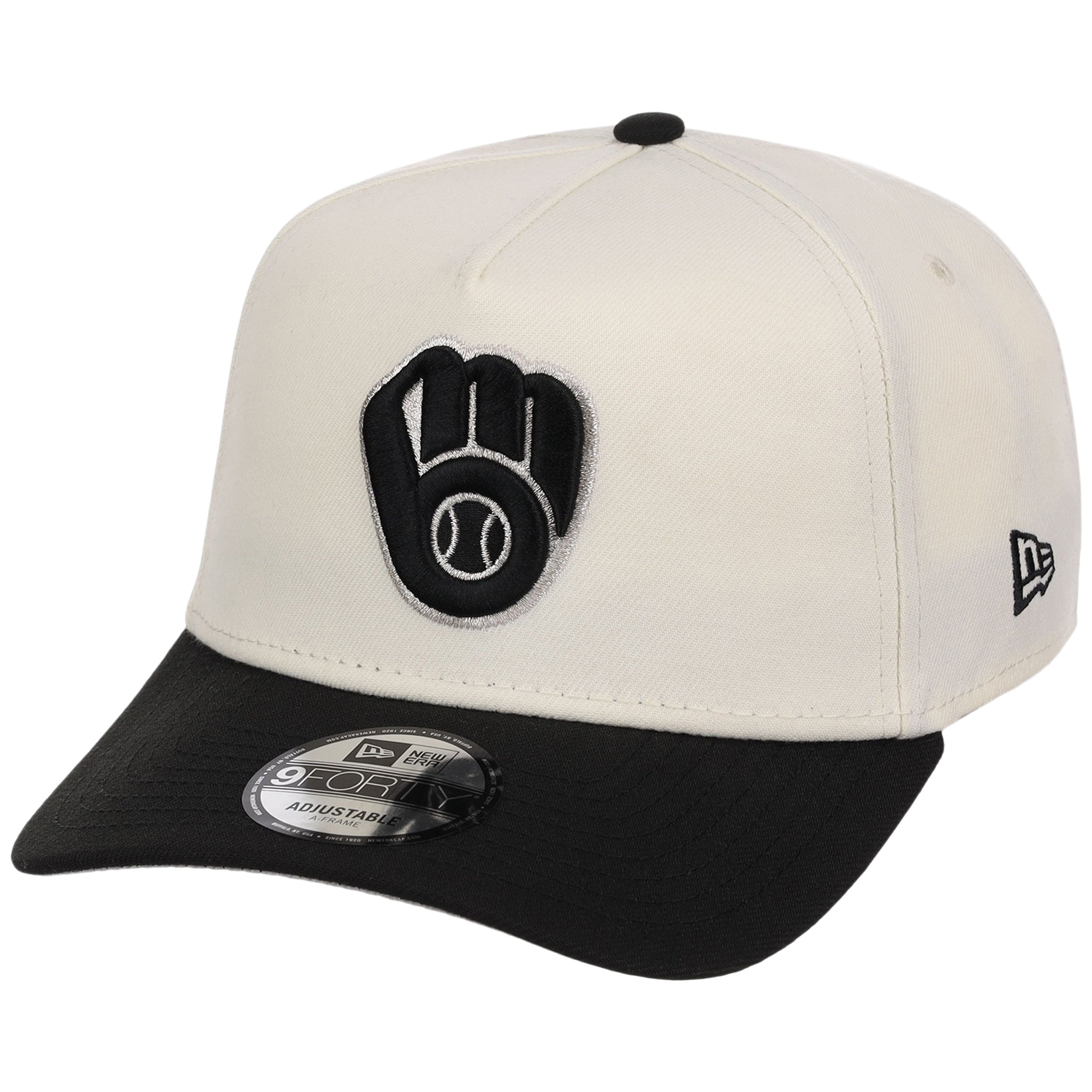 Milwaukee Brewers MLB Chrome x Black FASHION CORE New Era 9FORTY A-Frame