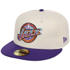 Utah Jazz NBA Chrome OTC New Era 59FIFTY (Chrome/Purple)