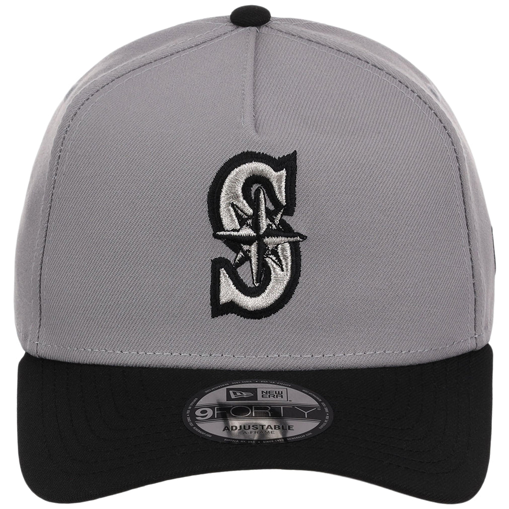 Seattle Mariners MLB Gray x Black FASHION CORE New Era 9FORTY A-Frame