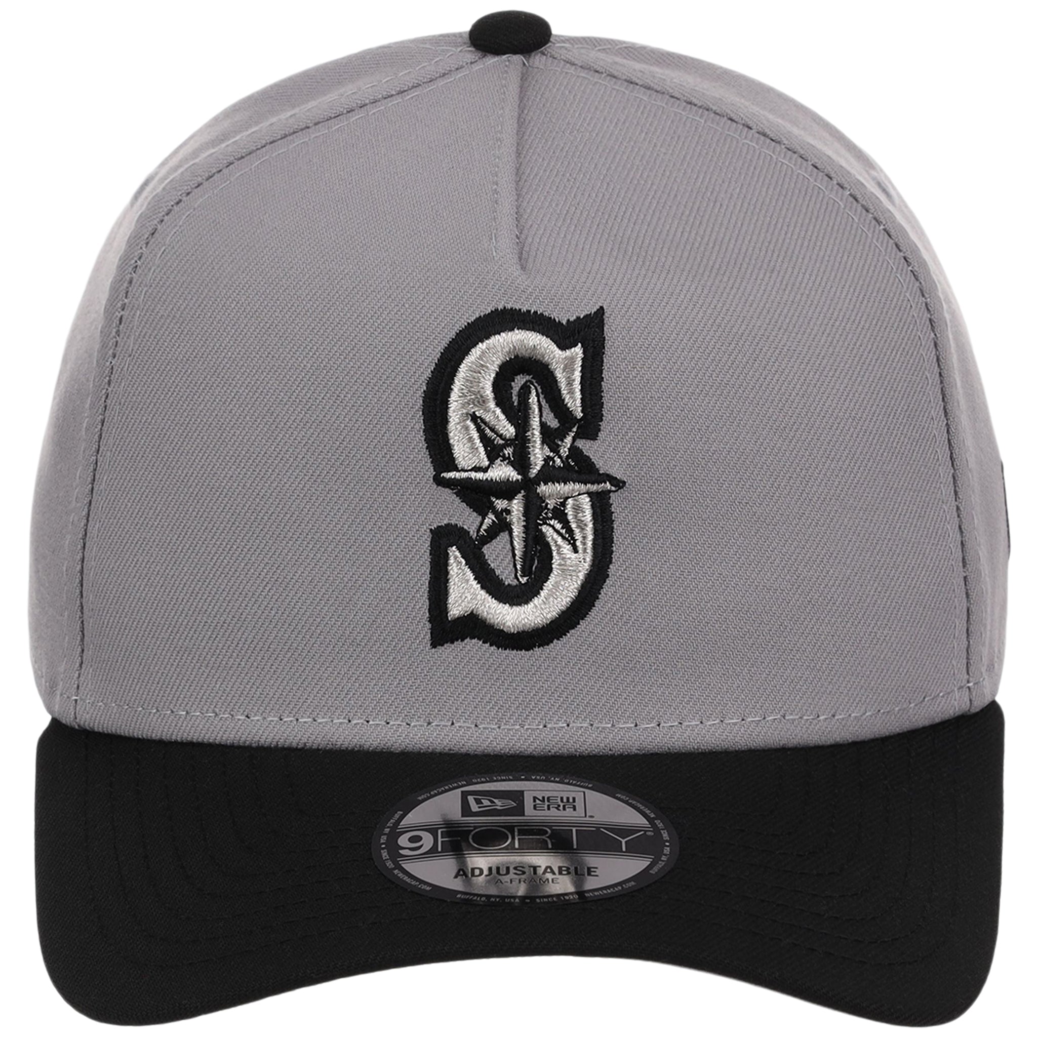 Seattle Mariners MLB Gray x Black FASHION CORE New Era 9FORTY A-Frame